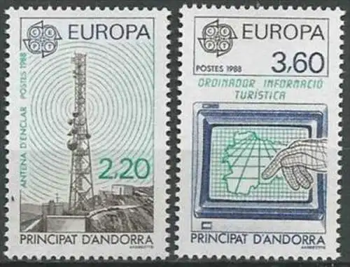 FRANZ. ANDORRA 1988 Mi-Nr. 390/91 ** MNH - CEPT