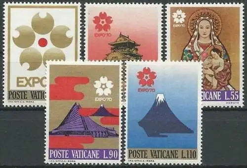 VATIKAN 1970 Mi-Nr. 556/60 ** MNH