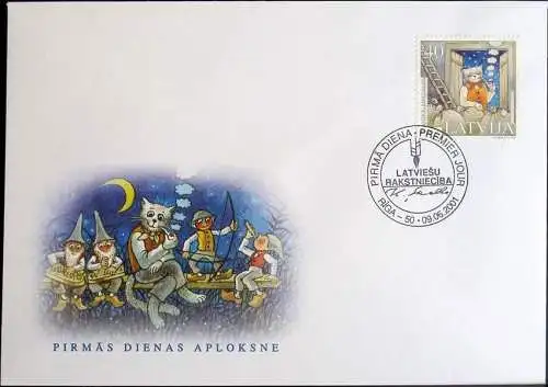 LETTLAND 2001 Mi-Nr. 549 FDC