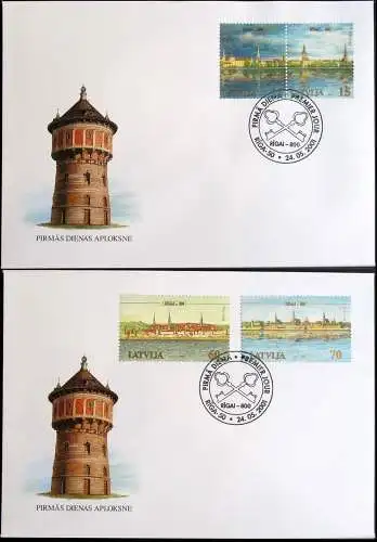 LETTLAND 2001 Mi-Nr. 545/48 FDC