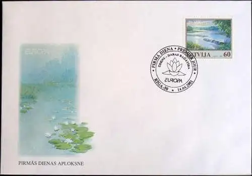 LETTLAND 2001 Mi-Nr. 544 FDC