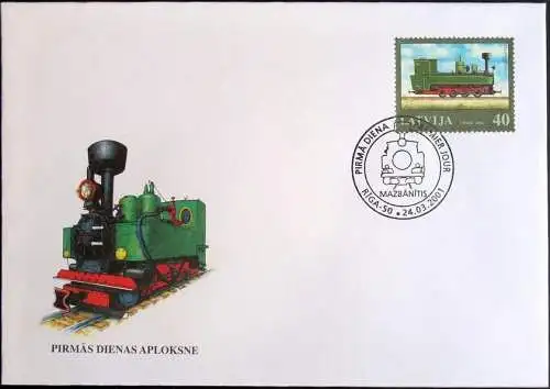 LETTLAND 2001 Mi-Nr. 543 FDC