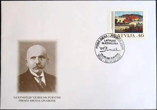 LETTLAND 2001 Mi-Nr. 539 FDC