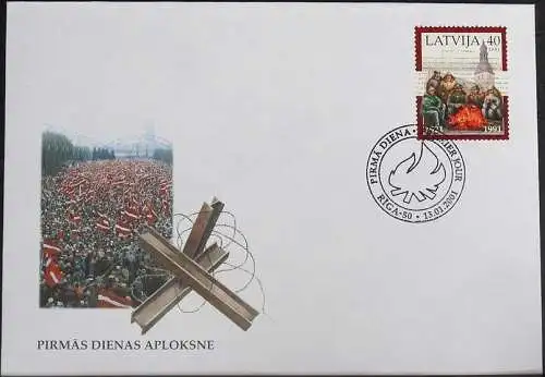 LETTLAND 2001 Mi-Nr. 538 FDC