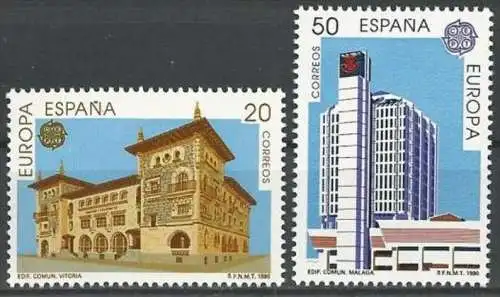 SPANIEN 1990 Mi-Nr. 2937/38 ** MNH - CEPT