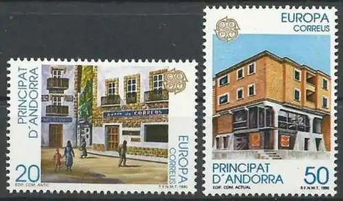 SPAN. ANDORRA 1990 Mi-Nr. 214/15 ** MNH - CEPT