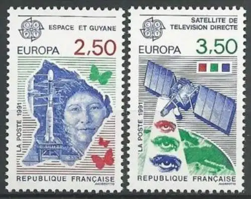 FRANKREICH 1991 Mi-Nr. 2834/35 ** MNH - CEPT