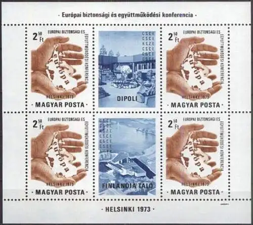 UNGARN 1973 Mi-Nr. Block 99 A ** MNH