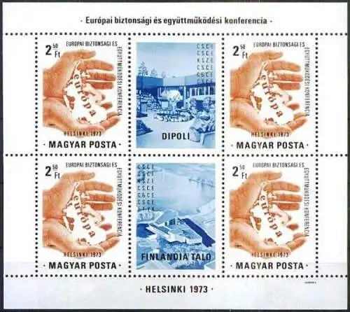 UNGARN 1973 Mi-Nr. Block 99 A ** MNH