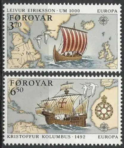 FÄRÖER 1992 Mi-Nr. 231/32 ** MNH - CEPT