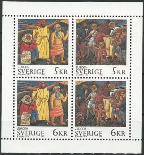 SCHWEDEN 1995 Mi-Nr. MHB 229 Heftchenblatt ** MNH - CEPT