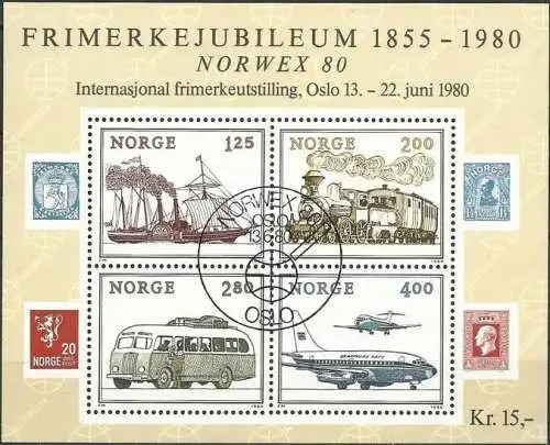 NORWEGEN 1980 Mi-Nr. Block 3 o used - aus Abo