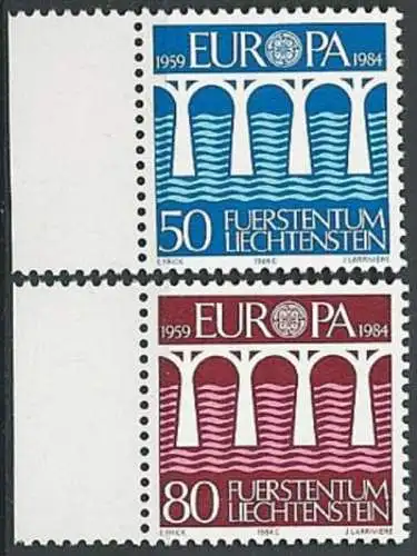 LIECHTENSTEIN 1984 Mi-Nr. 837/38 ** MNH - CEPT