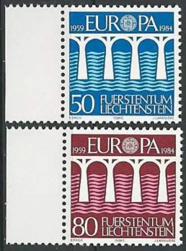 LIECHTENSTEIN 1984 Mi-Nr. 837/38 ** MNH - CEPT