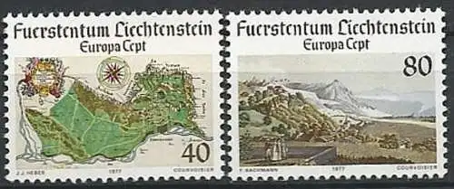 LIECHTENSTEIN 1977 Mi-Nr. 667/68 ** MNH - CEPT