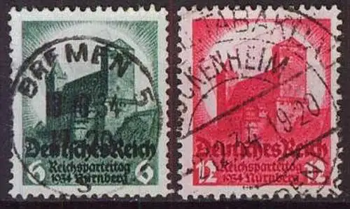 DEUTSCHES REICH 1934 Mi-Nr. 546/47 o used