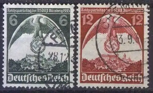 DEUTSCHES REICH 1935 Mi-Nr. 586/87 o used