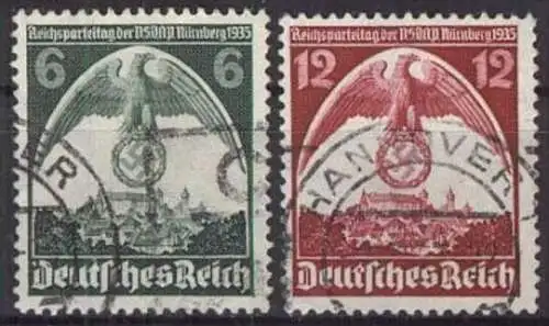 DEUTSCHES REICH 1935 Mi-Nr. 586/87 o used