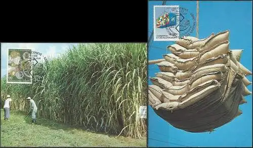 UNO GENF 1983 Mi-Nr. 115/16 MK/MC Maximumkarten