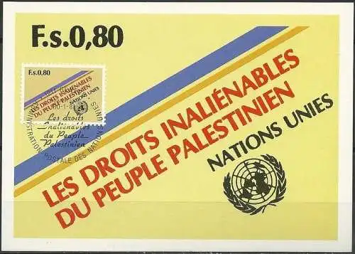 UNO GENF 1981 Mi-Nr. 96 MK/MC Maximumkarte