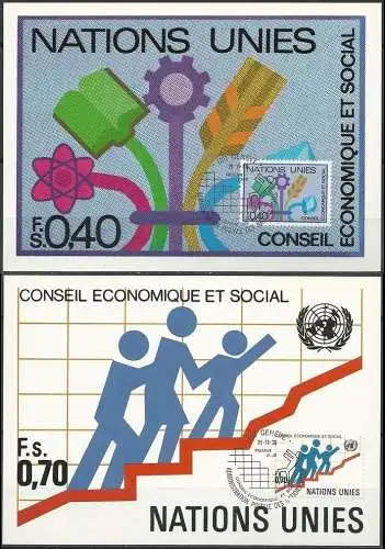 UNO GENF 1980 Mi-Nr. 94/95 MK/MC Maximumkarten