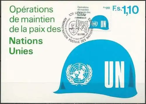 UNO GENF 1980 Mi-Nr. 91 MK/MC Maximumkarte