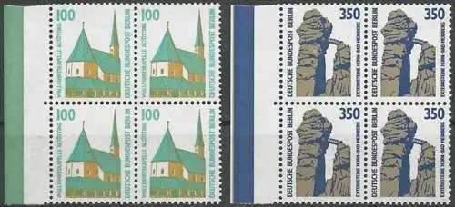 BERLIN 1989 Mi-Nr. 834/35 Viererblocks ** MNH