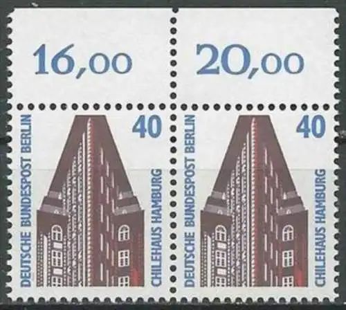 BERLIN 1988 Mi-Nr. 816 waagerechtes Paar ** MNH