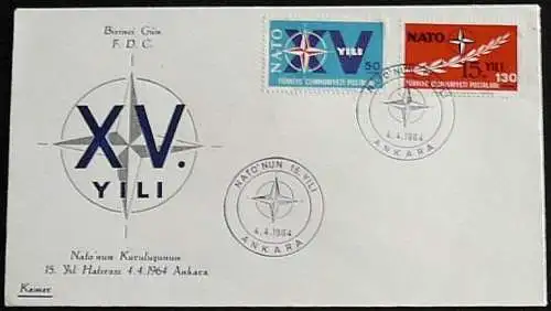TÜRKEI 1964 NATO Mi-Nr. 1899/00 FDC
