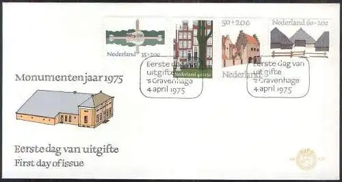 NIEDERLANDE 1975 Mi-Nr. 1048/51 FDC