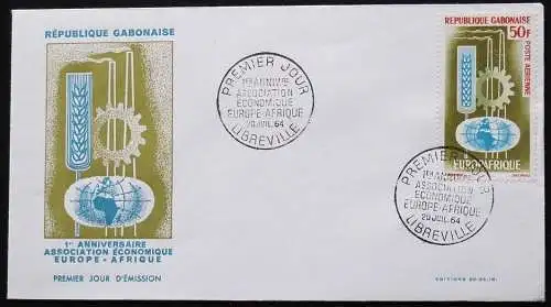 GABONAISE 1964 EUROPE-AFRIQUE FDC