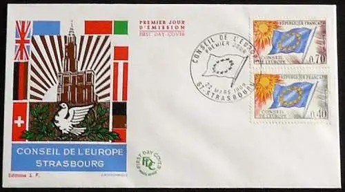FRANKREICH EUROPARAT 1969 Mi-Nr. 13/14 FDC