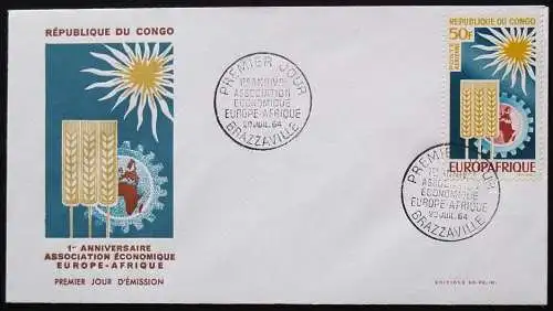 CONGO 1964 EUROPE-AFRIQUE FDC
