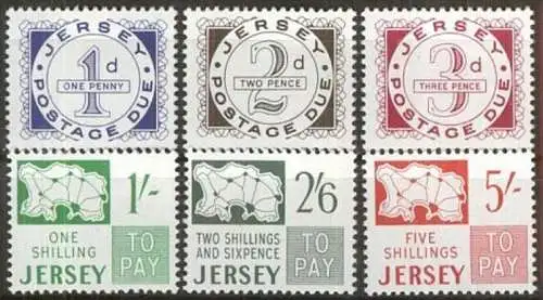 JERSEY 1969 Mi-Nr. Porto 1/6 ** MNH