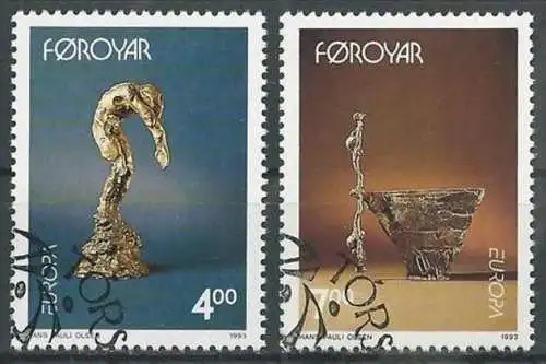 FÄRÖER 1993 Mi-Nr. 248/49 o used - aus Abo