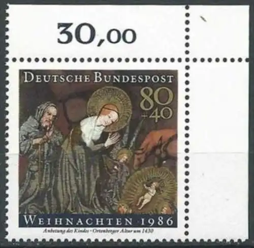 DEUTSCHLAND 1986 Mi-Nr. 1303 Eckrand ** MNH