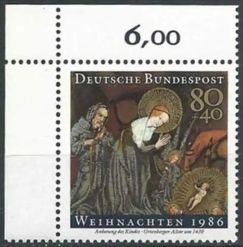 DEUTSCHLAND 1986 Mi-Nr. 1303 Eckrand ** MNH