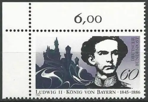 DEUTSCHLAND 1986 Mi-Nr. 1281 Eckrand ** MNH