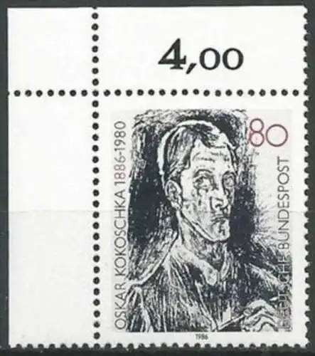 DEUTSCHLAND 1986 Mi-Nr. 1272 Eckrand ** MNH