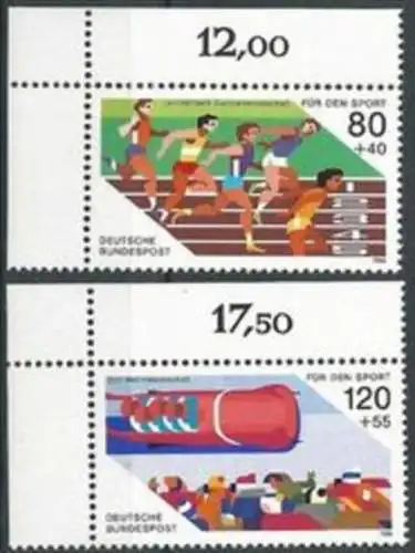 DEUTSCHLAND 1986 Mi-Nr. 1269/70 Eckrand ** MNH