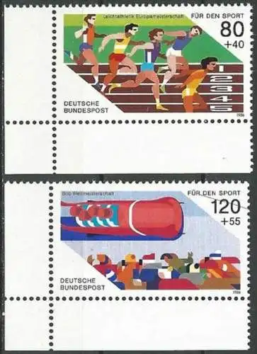 DEUTSCHLAND 1986 Mi-Nr. 1269/70 Eckrand ** MNH