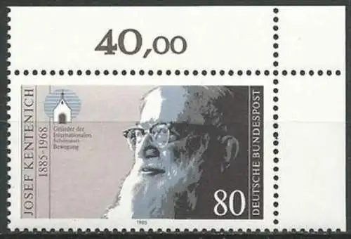 DEUTSCHLAND 1985 Mi-Nr. 1252 Eckrand ** MNH