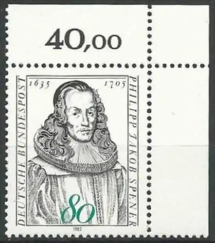 DEUTSCHLAND 1985 Mi-Nr. 1235 Eckrand ** MNH