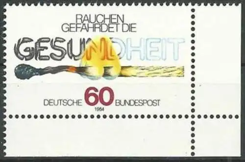 DEUTSCHLAND 1984 Mi-Nr. 1232 Eckrand ** MNH