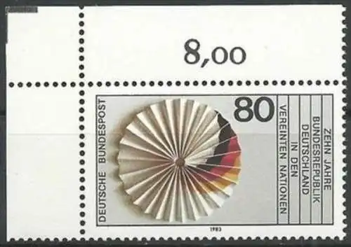 DEUTSCHLAND 1983 Mi-Nr. 1185 Eckrand ** MNH