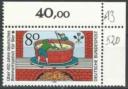 DEUTSCHLAND 1983 Mi-Nr. 1179 Eckrand ** MNH