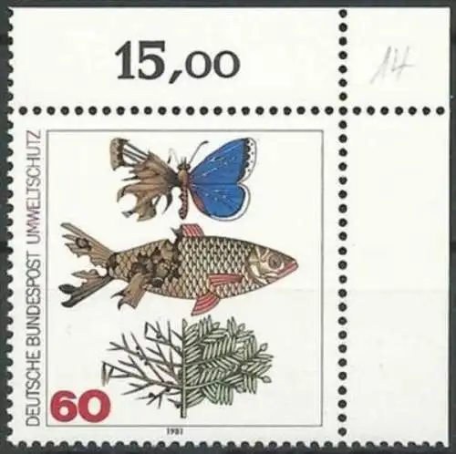 DEUTSCHLAND 1981 Mi-Nr. 1087 Eckrand ** MNH