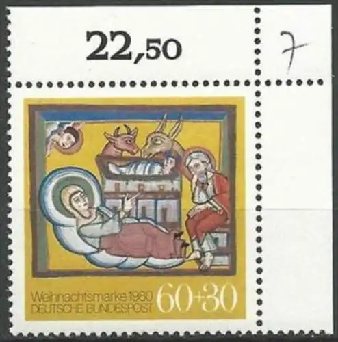 DEUTSCHLAND 1980 Mi-Nr. 1066 Eckrand ** MNH