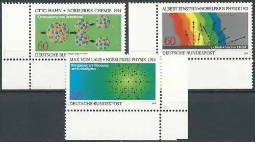 DEUTSCHLAND 1979 Mi-Nr. 1019/21 Eckrand ** MNH