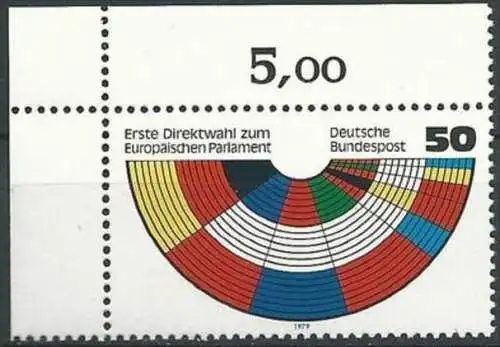 DEUTSCHLAND 1979 Mi-Nr. 1002 Eckrand ** MNH